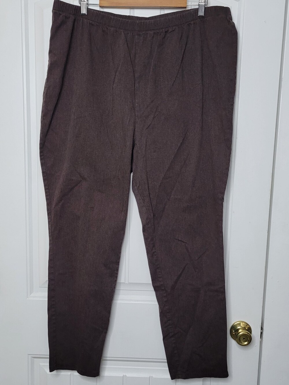 Catherines Everyday Fit Brown Pull On Pants